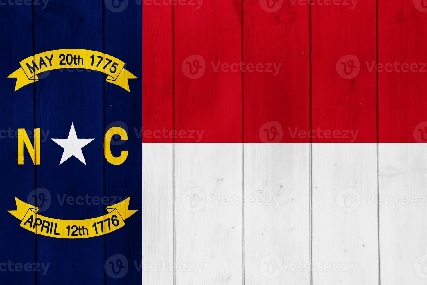 Flag of North Carolina state USA on a textured background. Concept collage. photo