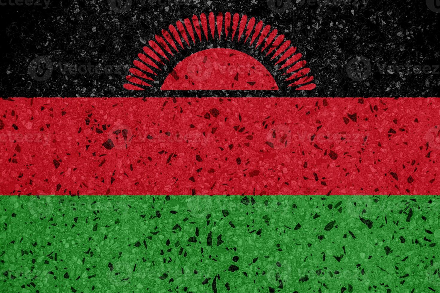 Flag of Republic of Malawi on a textured background. Concept collage. photo