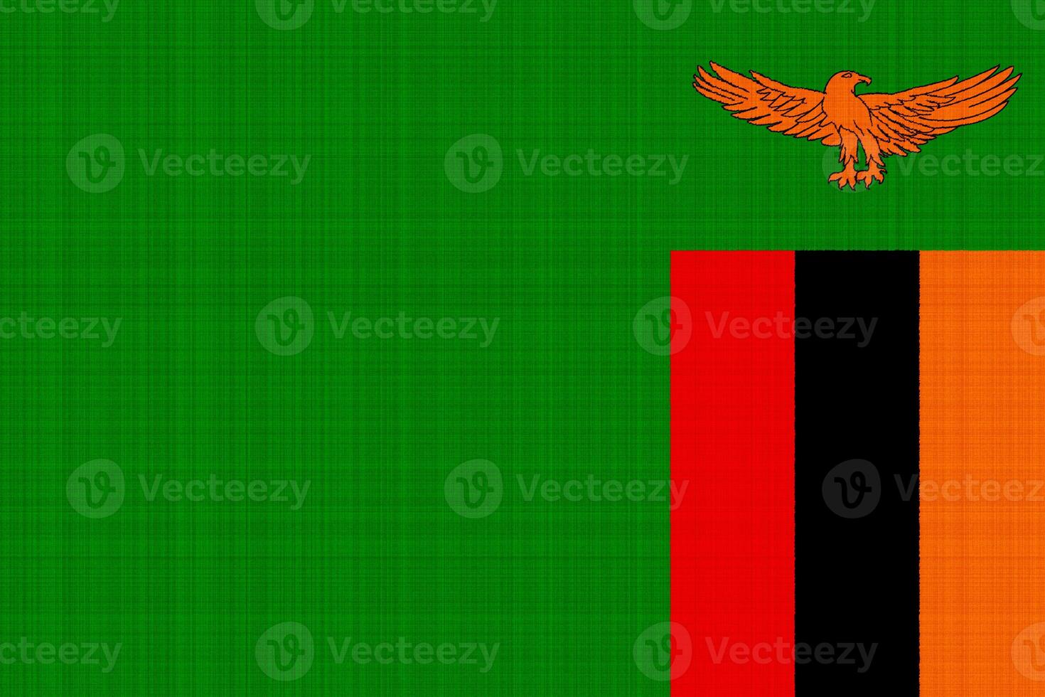 Flag of Republic of Zambia on a textured background. Concept collage. photo