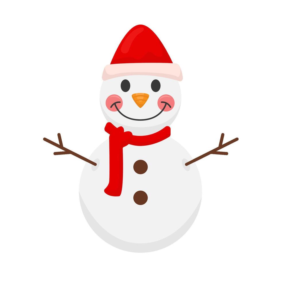 snowman character illustration vector