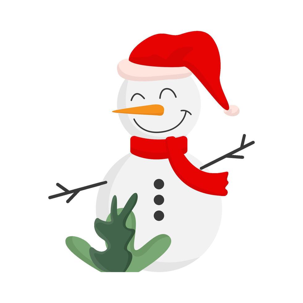 snowman character  illustration vector