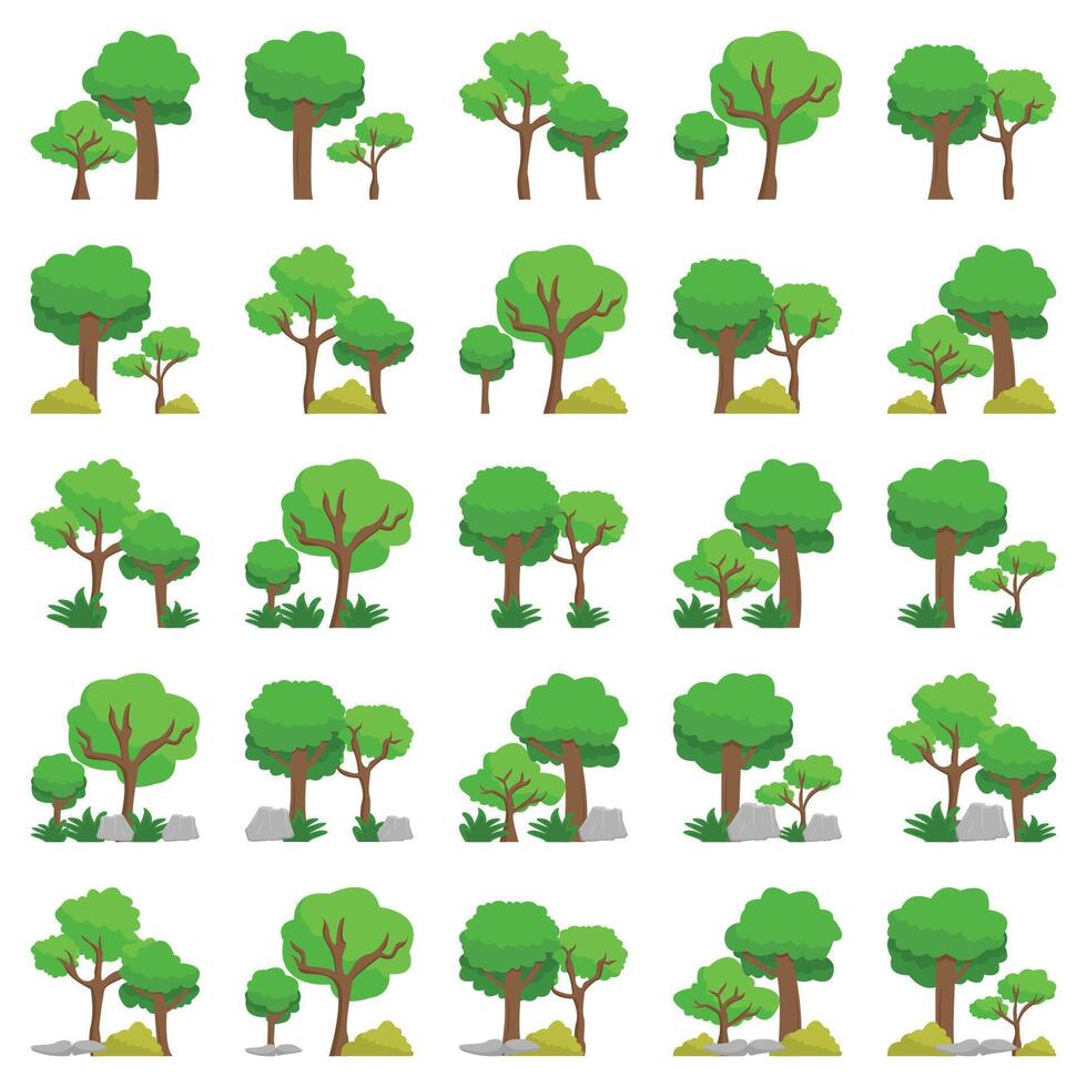 tree pack illustration vector