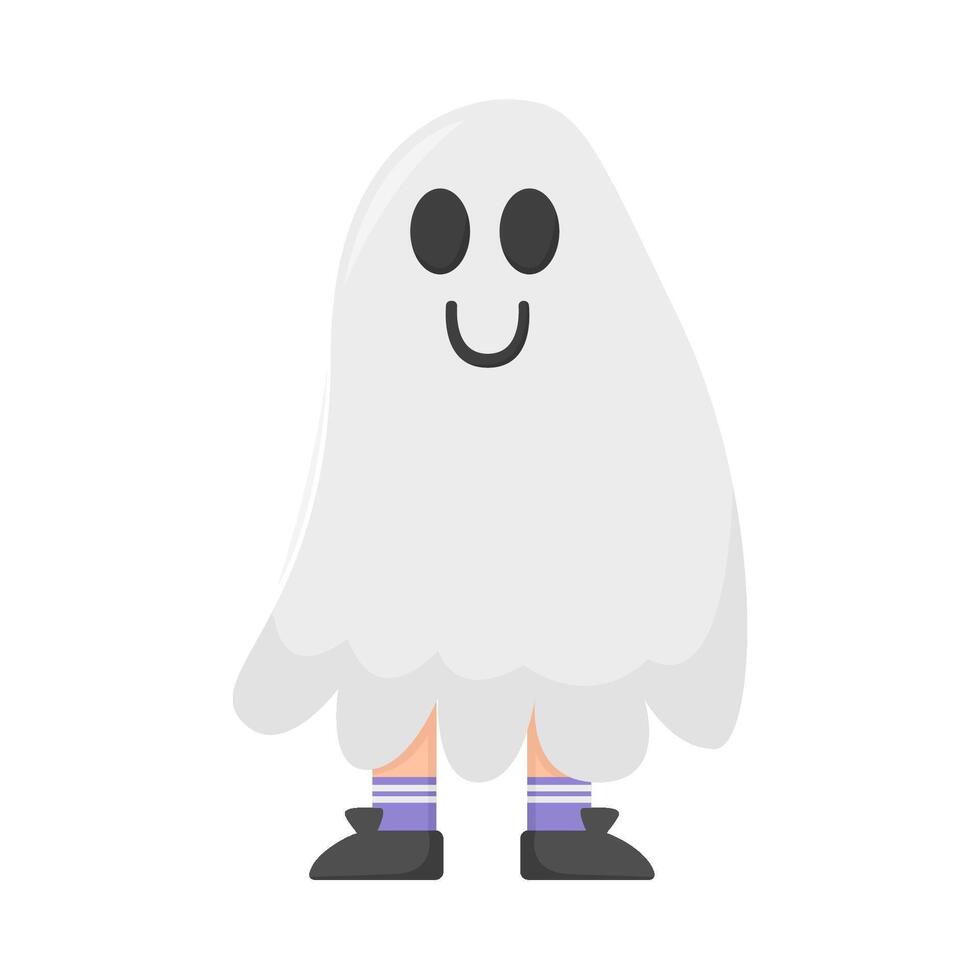 ghost costume halloween illustration vector