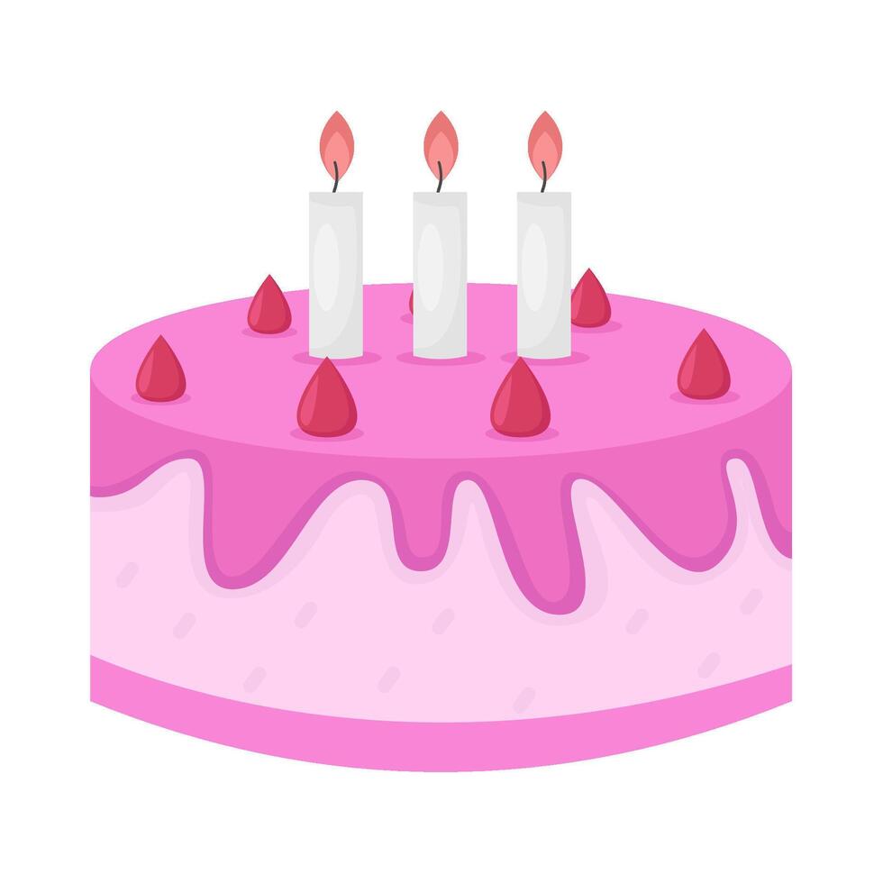 birthday cake illustration vector