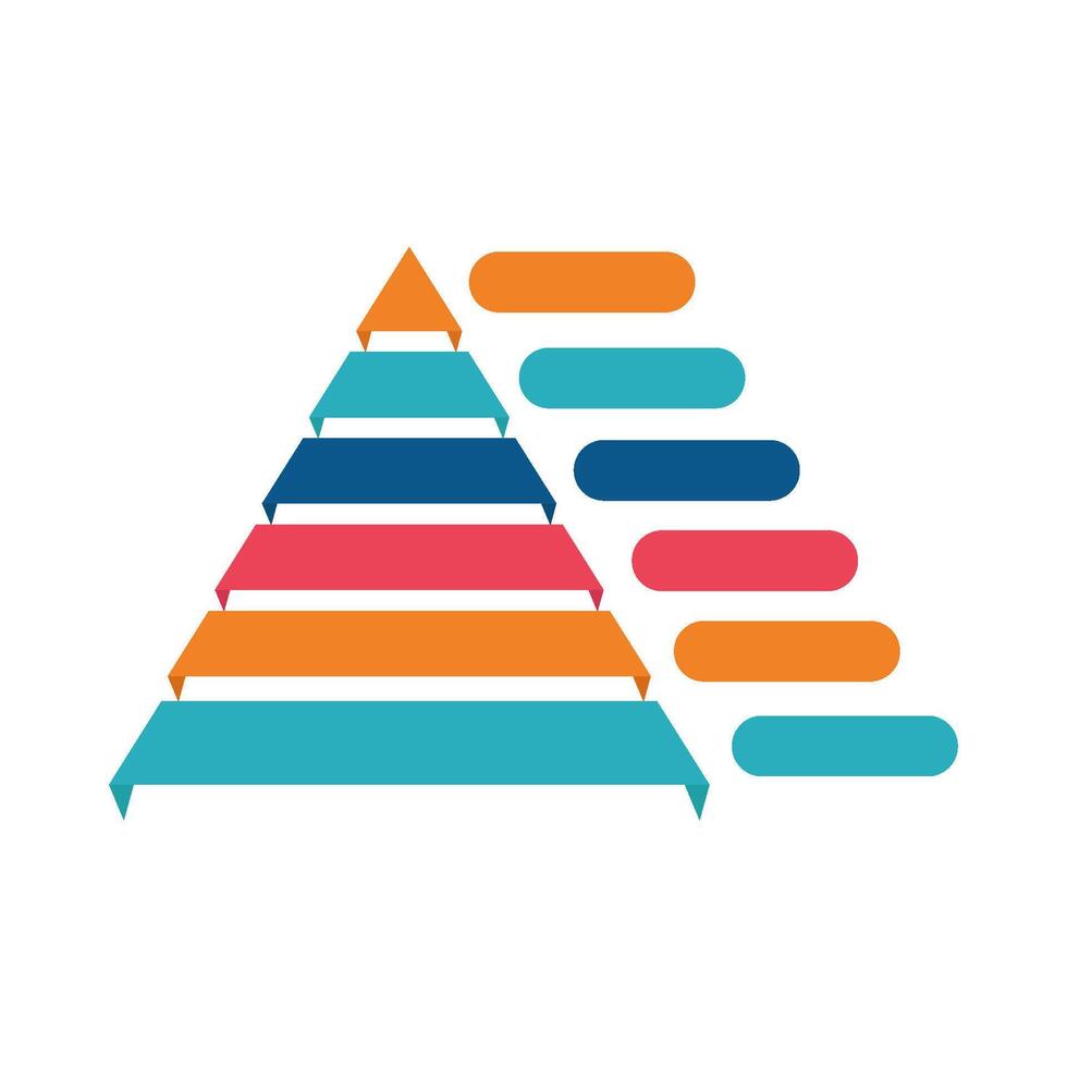 trafic chart pyramid illustration vector