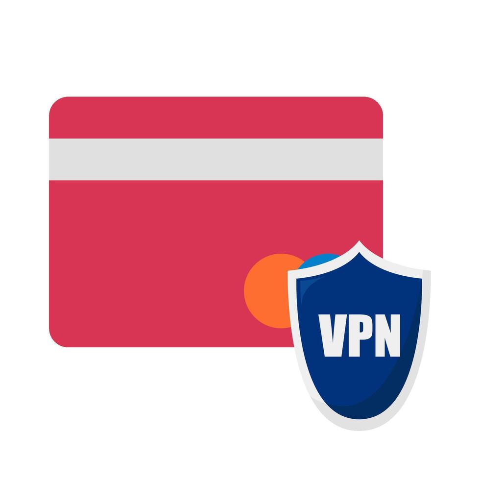 ciber seguridad débito tarjeta ilustración vector