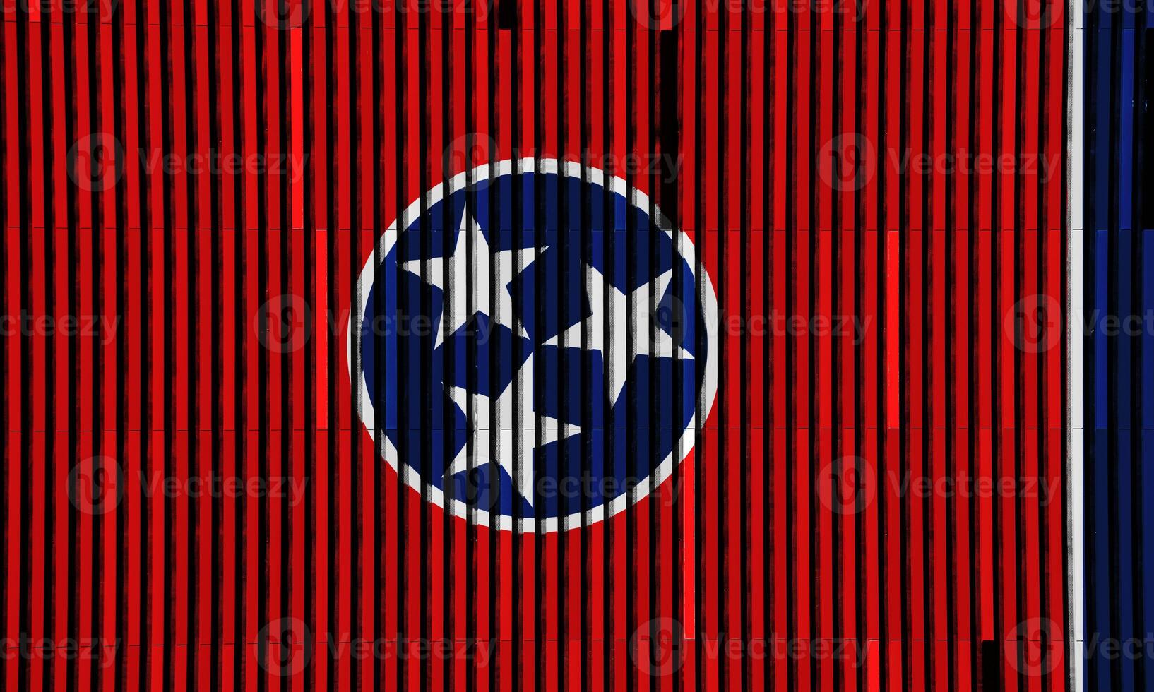 Flag of Tennessee state USA on a textured background. Concept collage. photo