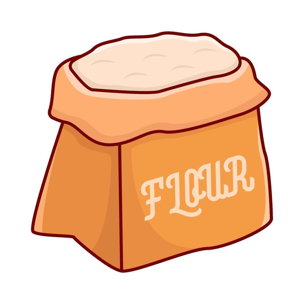 flour bag illustration vector