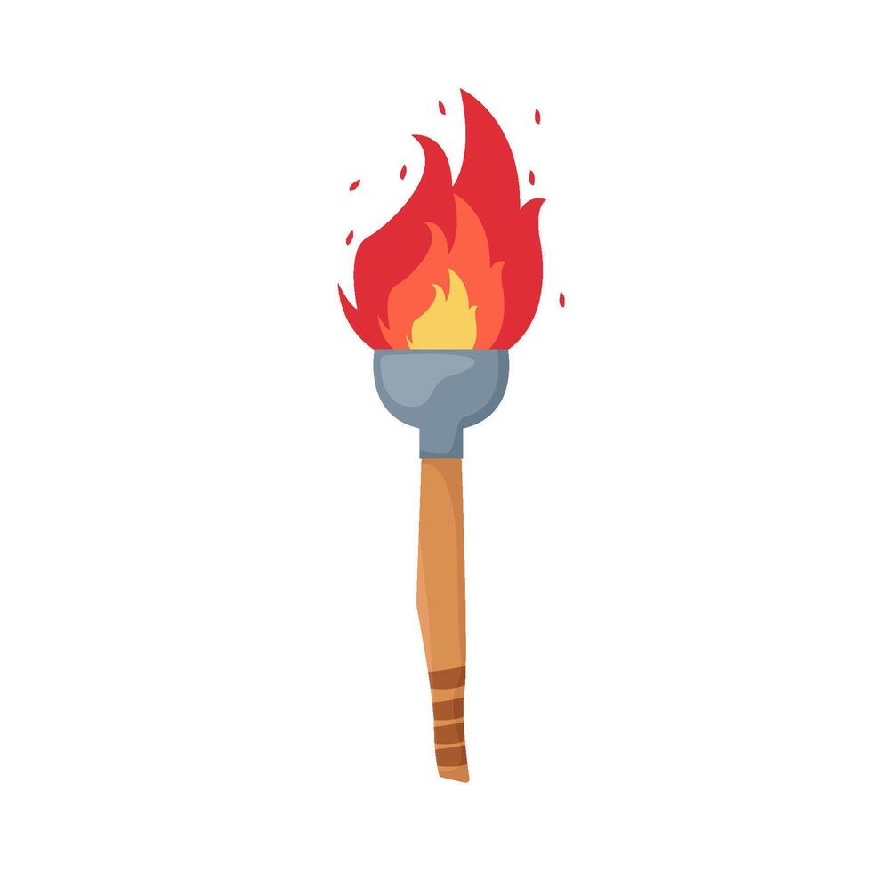 torch fire illustration vector