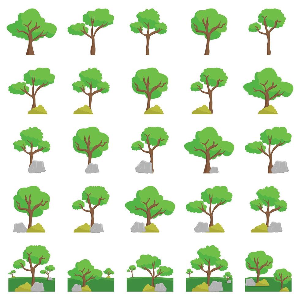 tree pack illustration vector