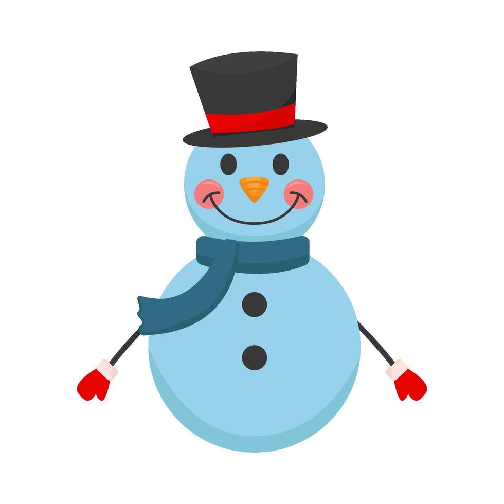 snowman character illustration vector