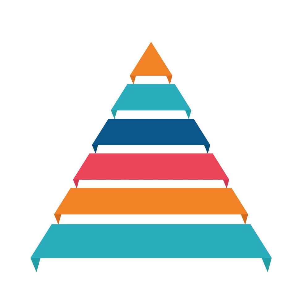 pyramid trafic chart illustration vector