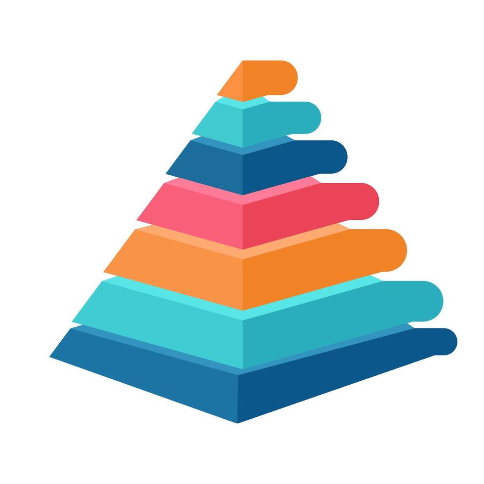 pyramid trafic chart illustration vector