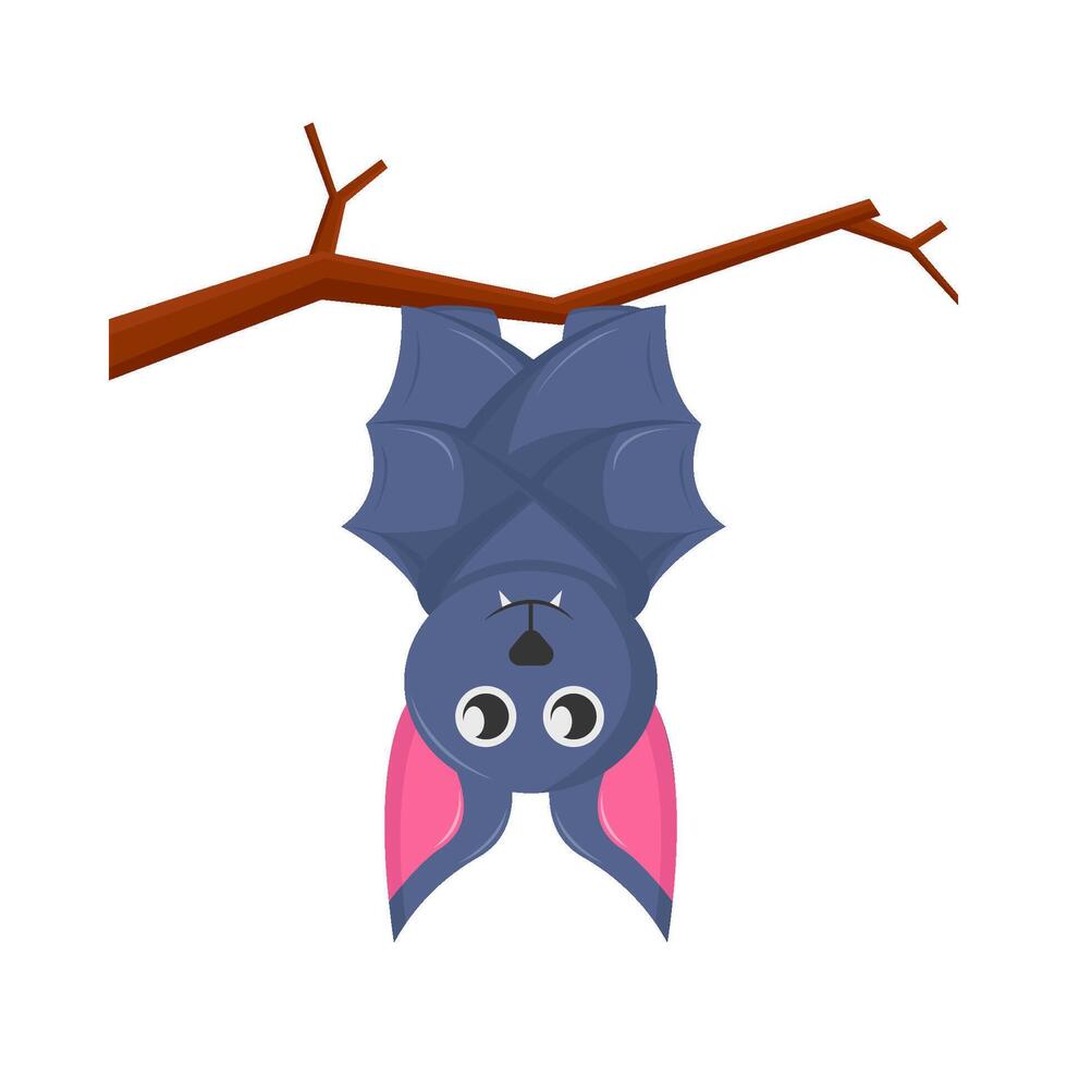 bat in twigs illustration vector