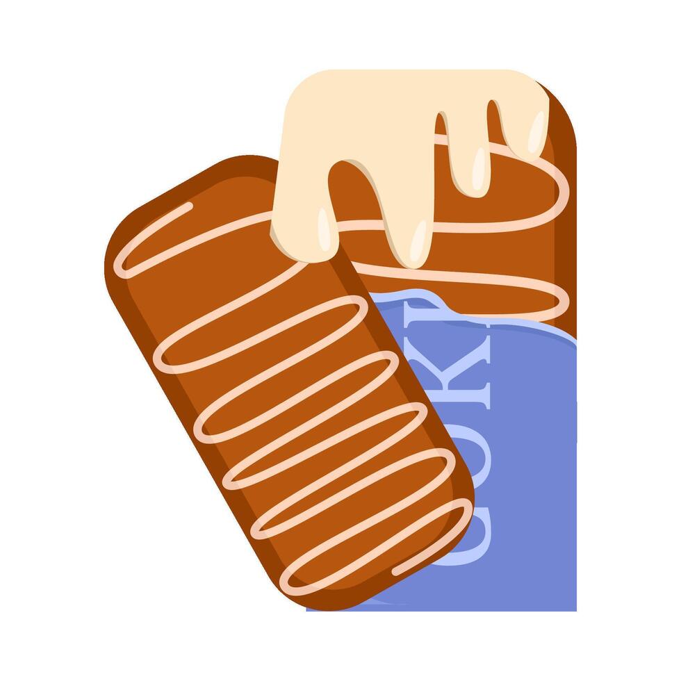 ice cream chocolate illustration vector
