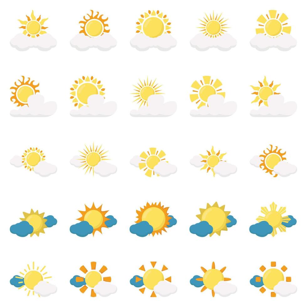 sun summer weather illustration vector