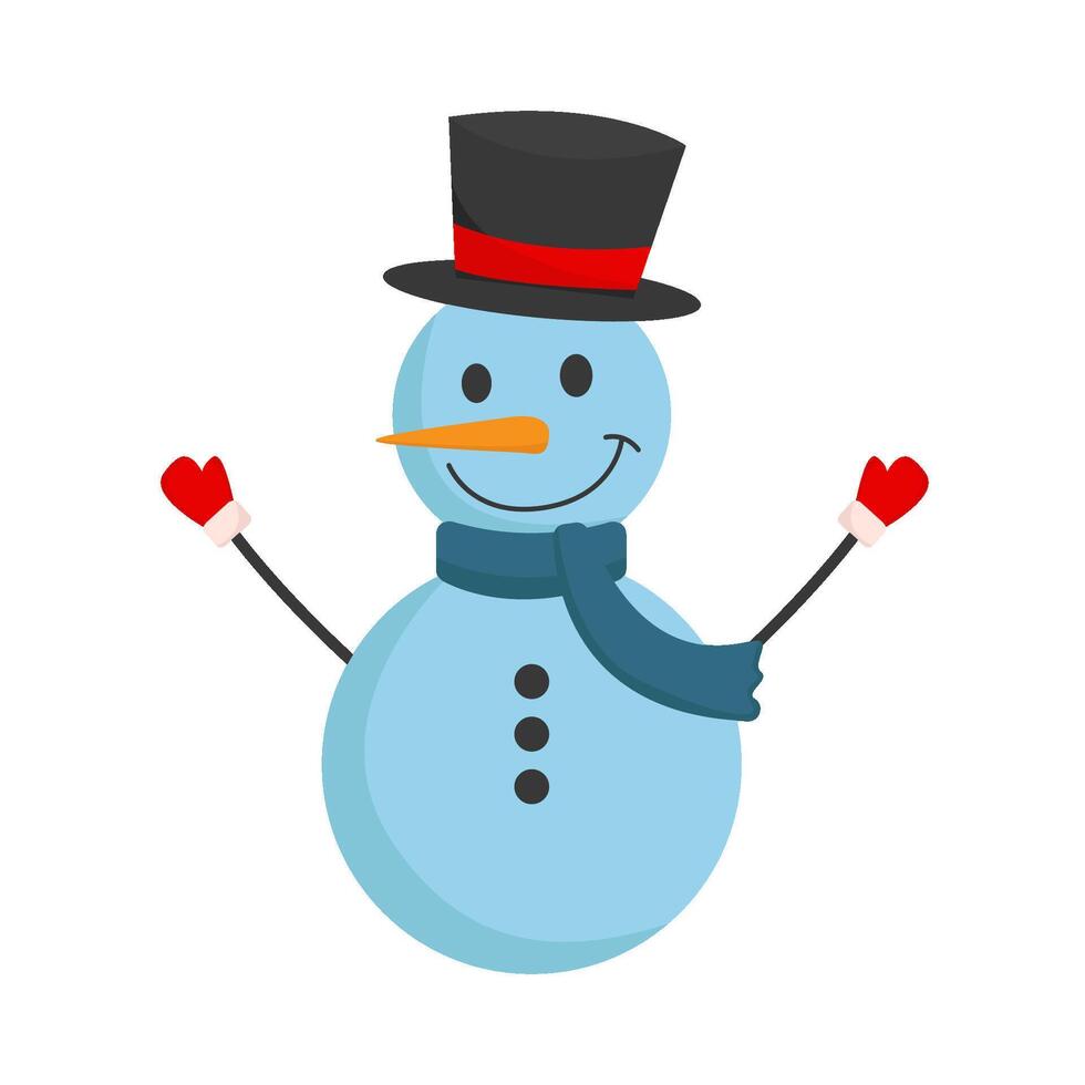 snowman character illustration vector