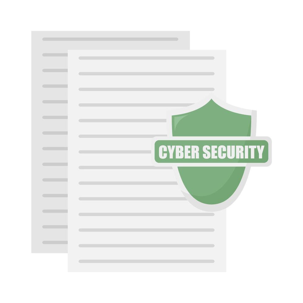 cyber security document illustration vector