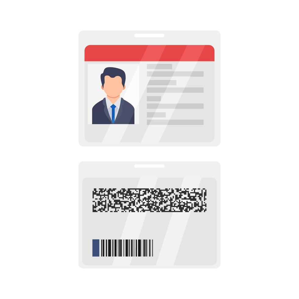 id card with code id card illustration vector