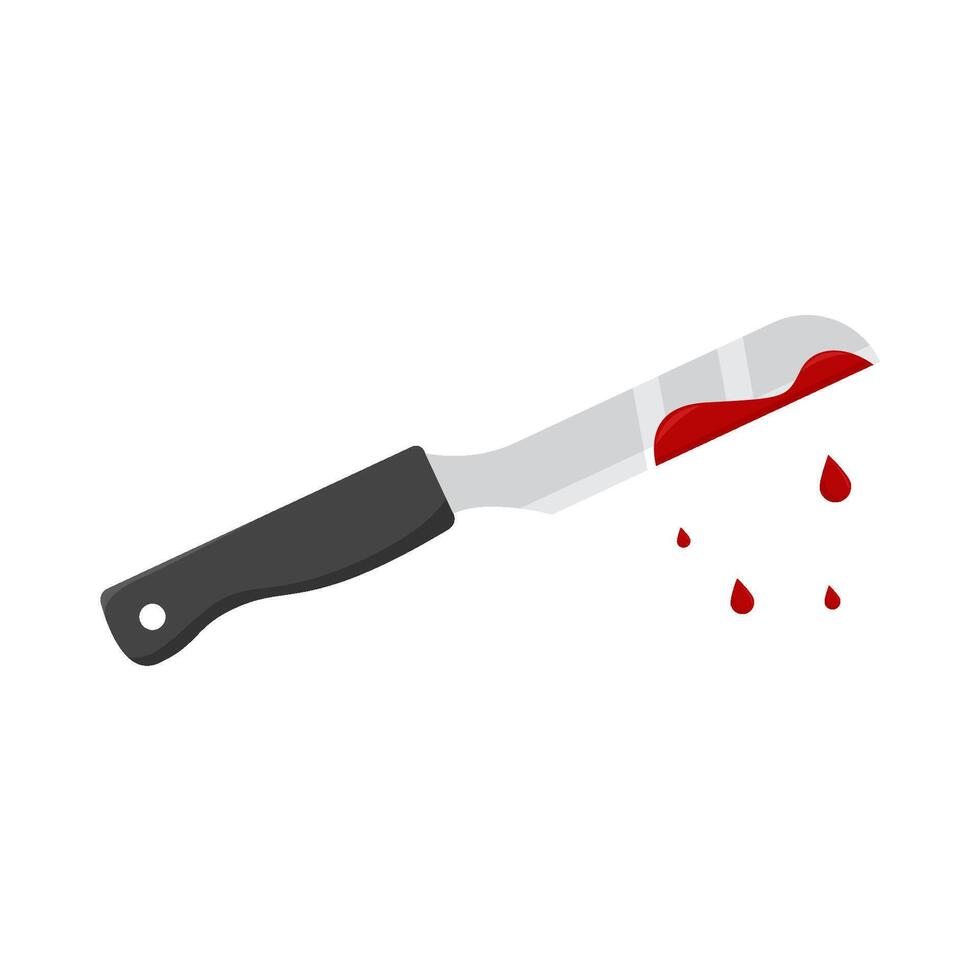 cuchillo sangre ilustración vector