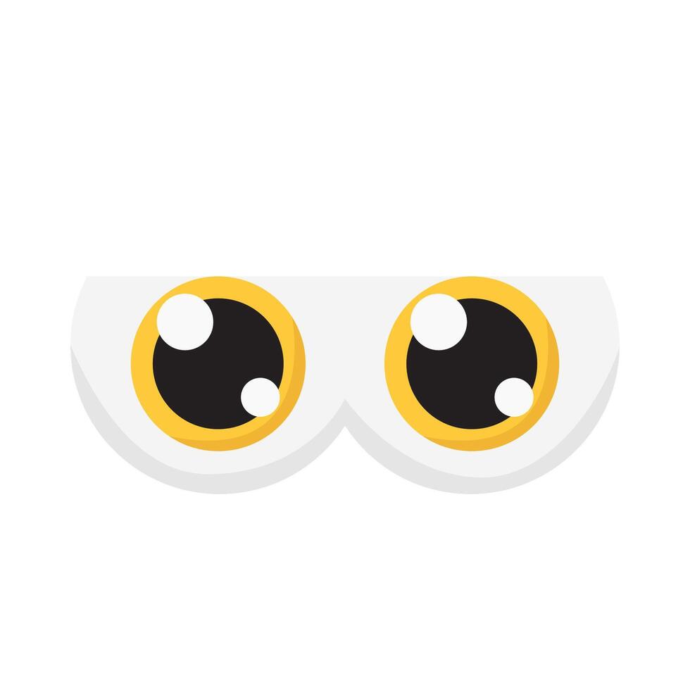 eye lens yellow illustration vector