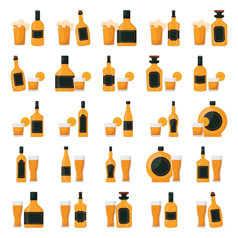 alcohol pack illustration vector