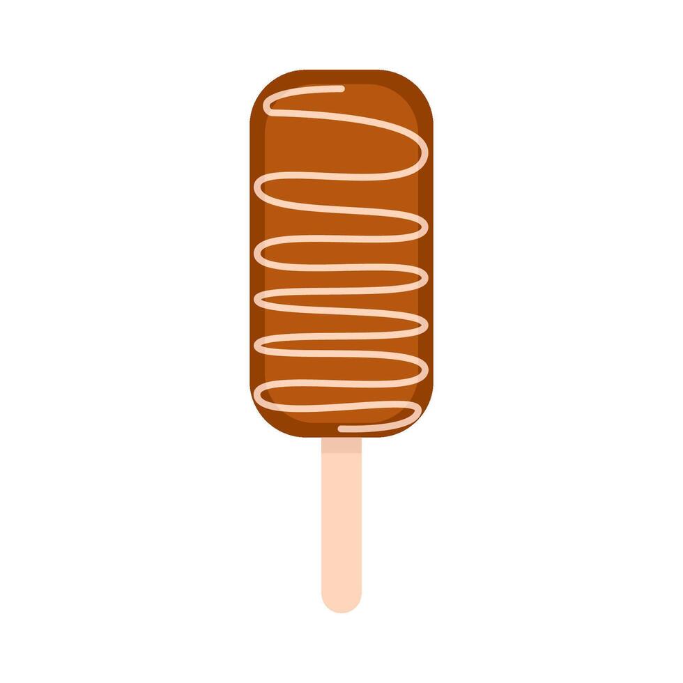 hielo crema chocolate ilustración vector