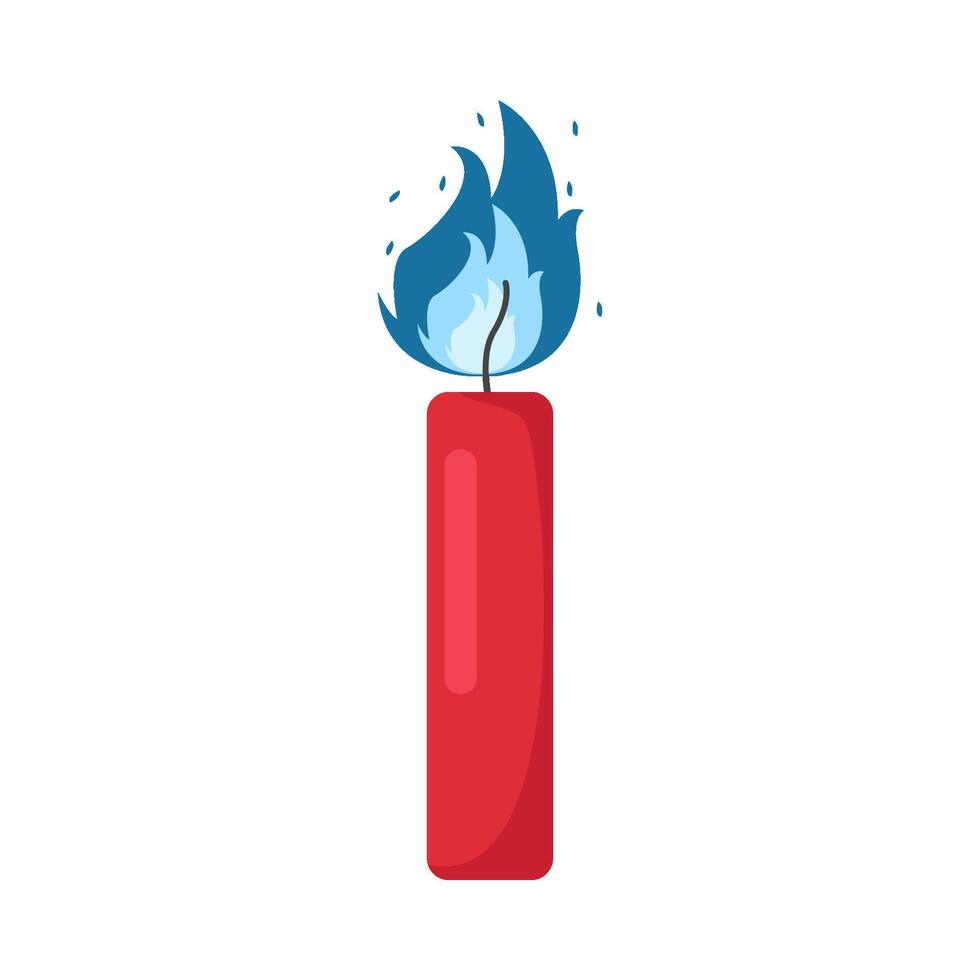 fire in candle illustration vector