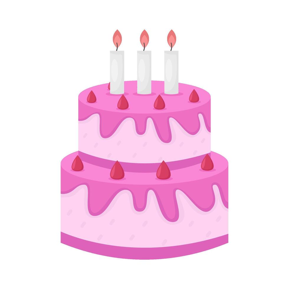 birthday cake illustration vector