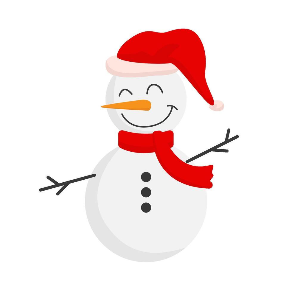 snowman character illustration vector