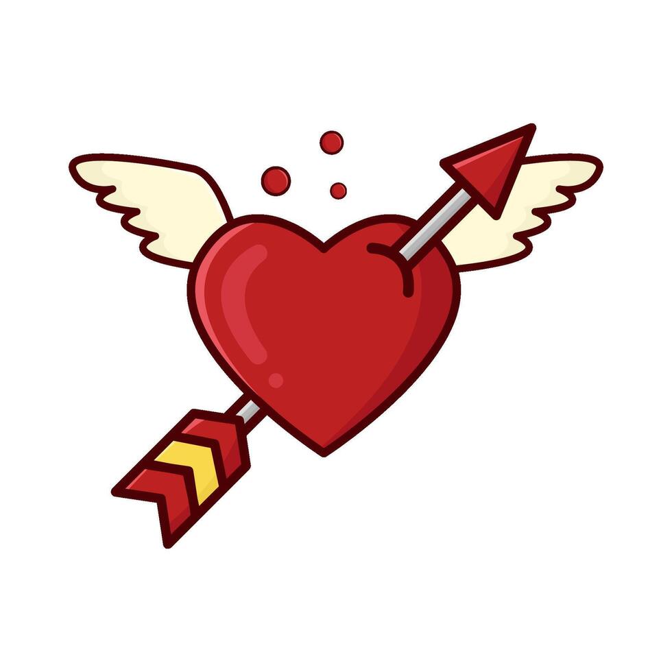 amor ángel con flecha ilustración vector