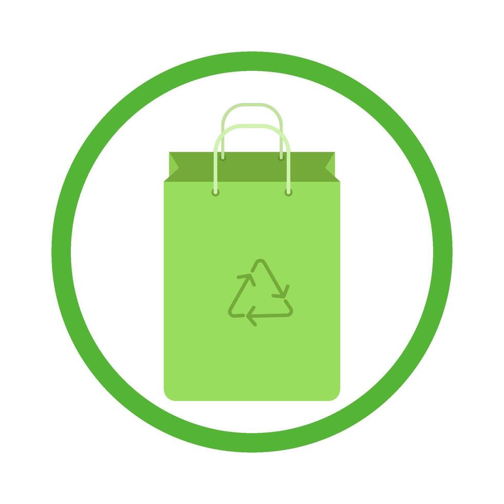 paper bag recycling illustration vector