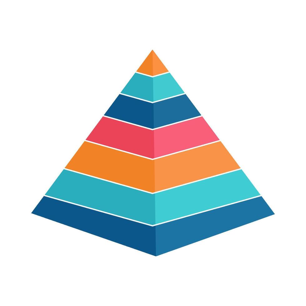 pyramid trafic chart illustration vector