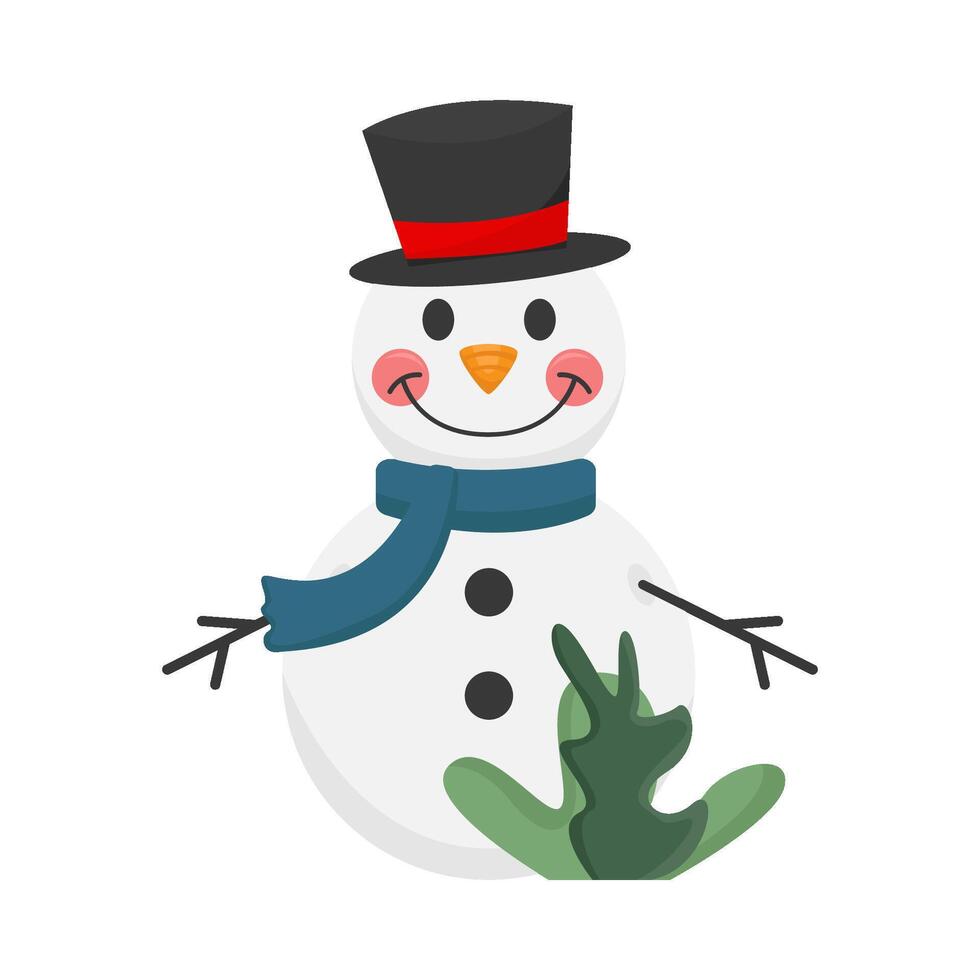 snowman character  illustration vector