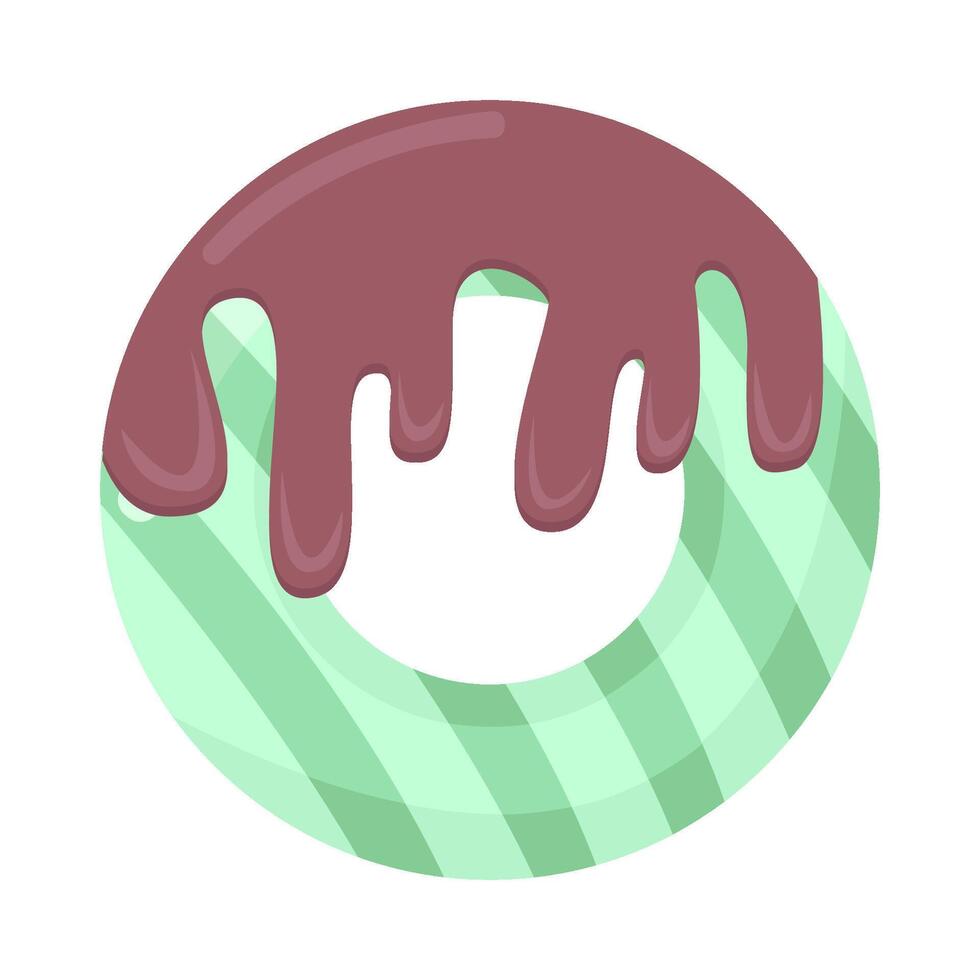candy sweet with chocolate melt illustration vector