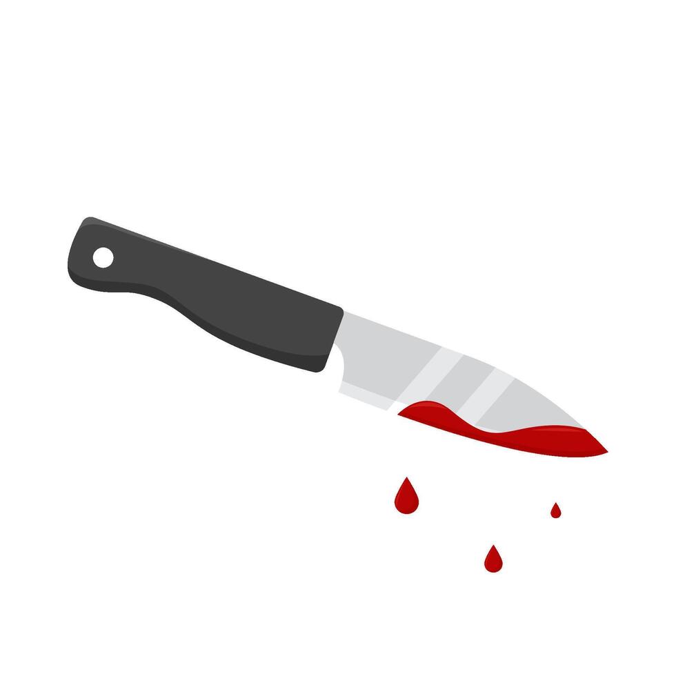 knife blood illustration vector