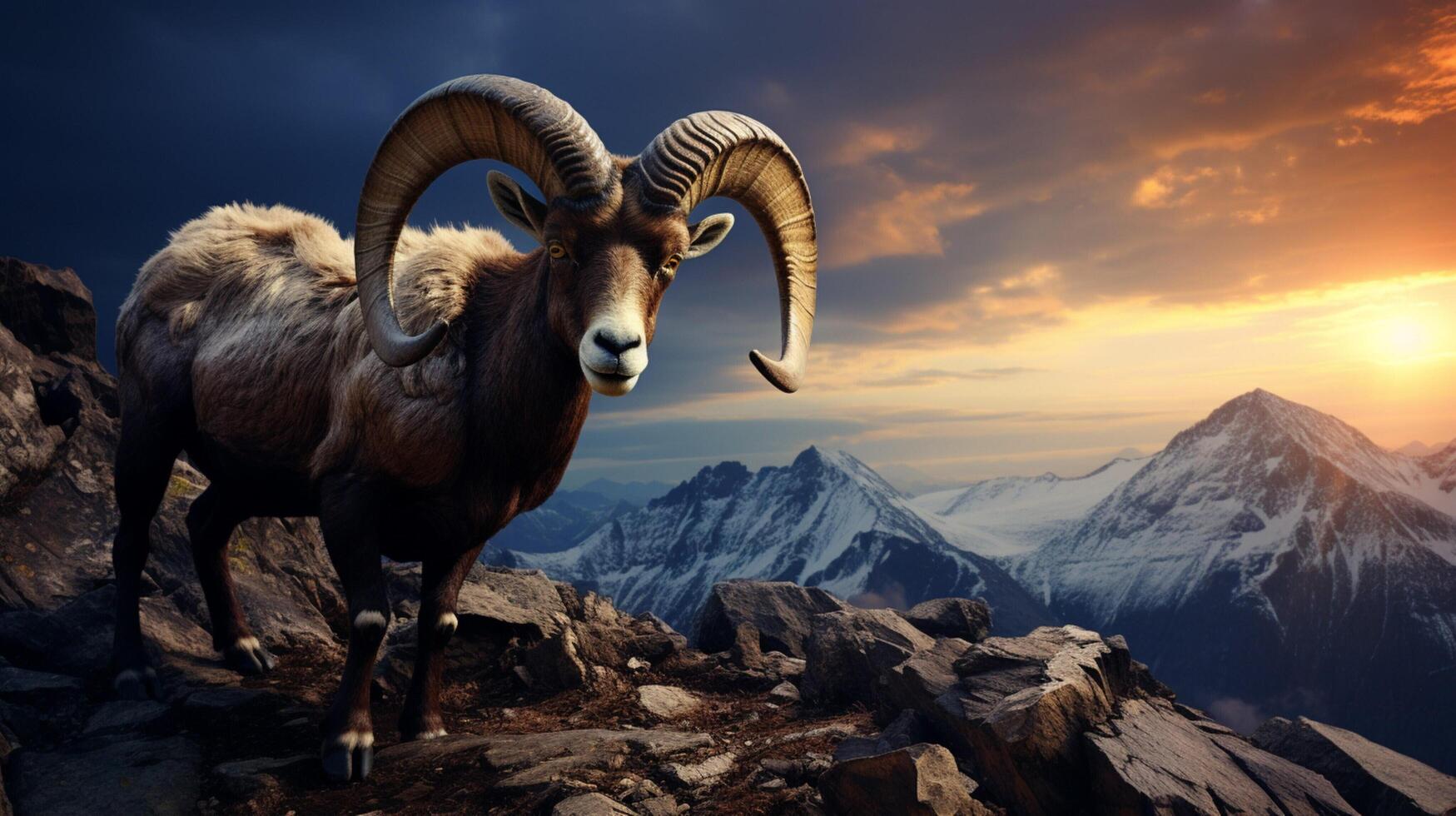 AI generated ibex high quality image photo