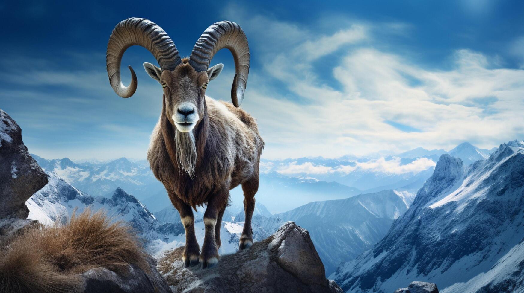 AI generated ibex high quality image photo