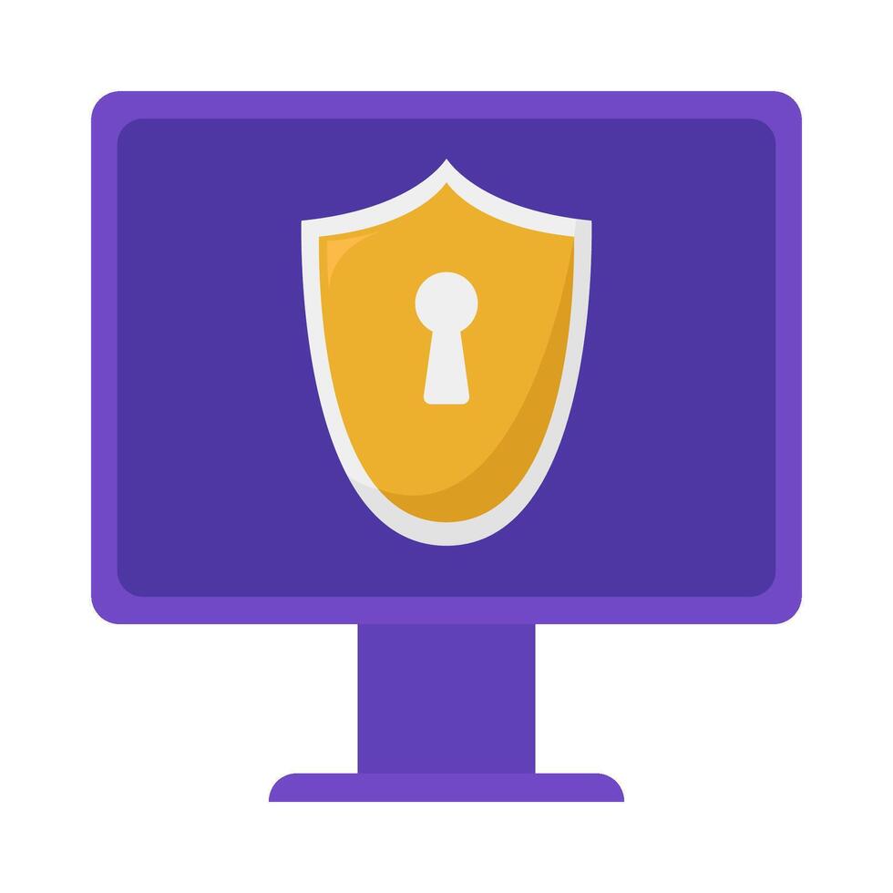 cyber security computer illustration vector