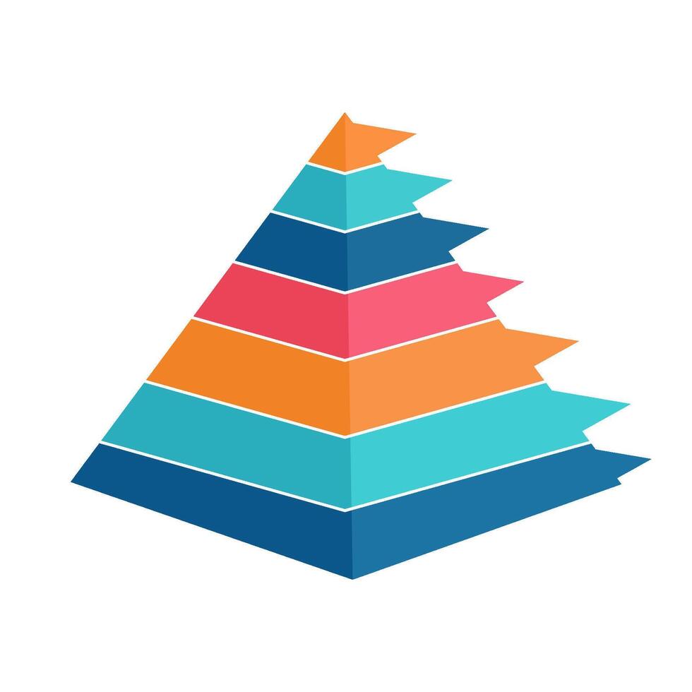 pyramid trafic chart illustration vector