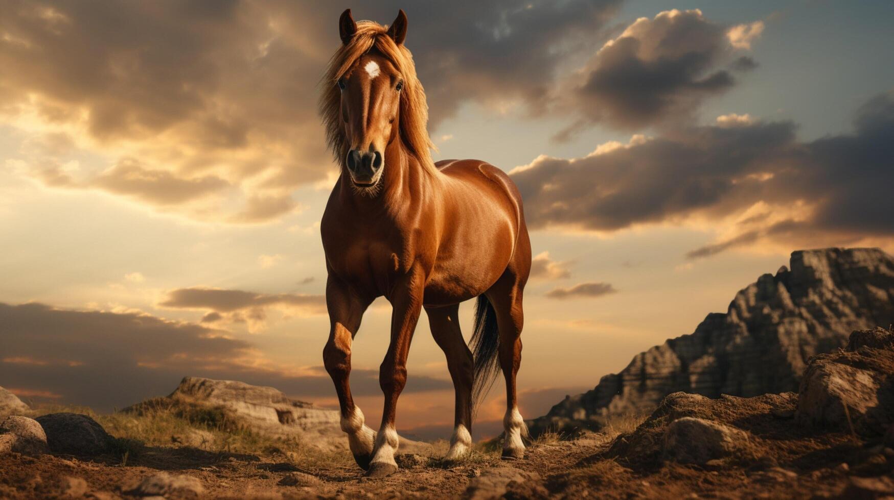 AI generated horse high quality image photo