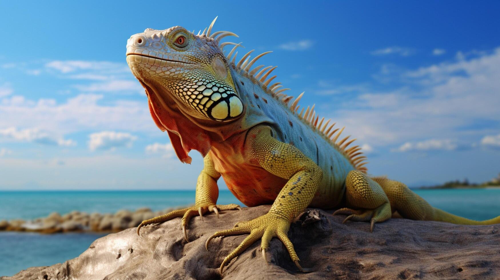 AI generated iguana high quality image photo