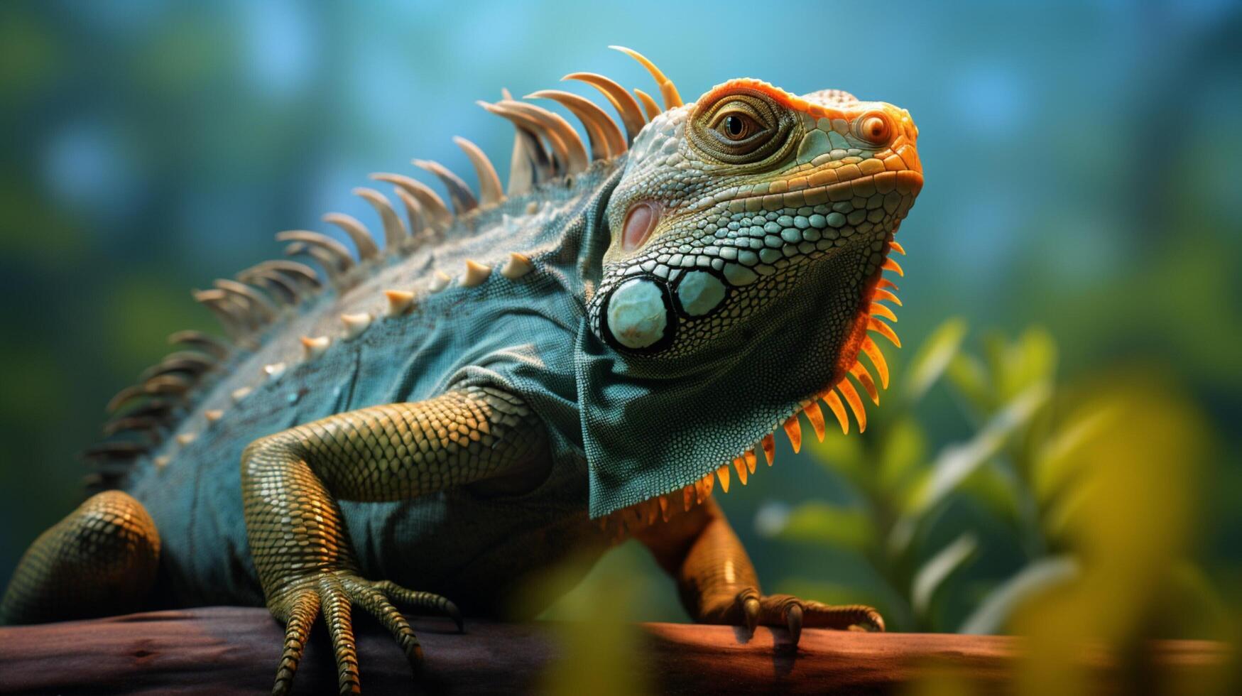 AI generated iguana high quality image photo