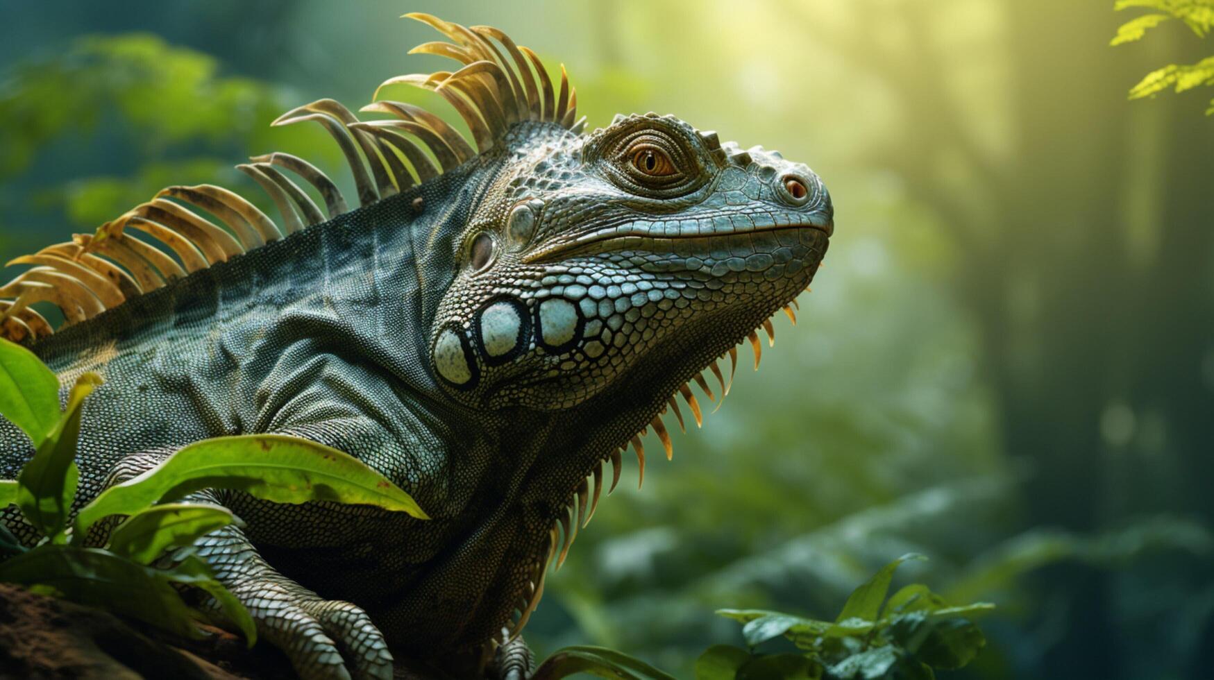 AI generated iguana high quality image photo