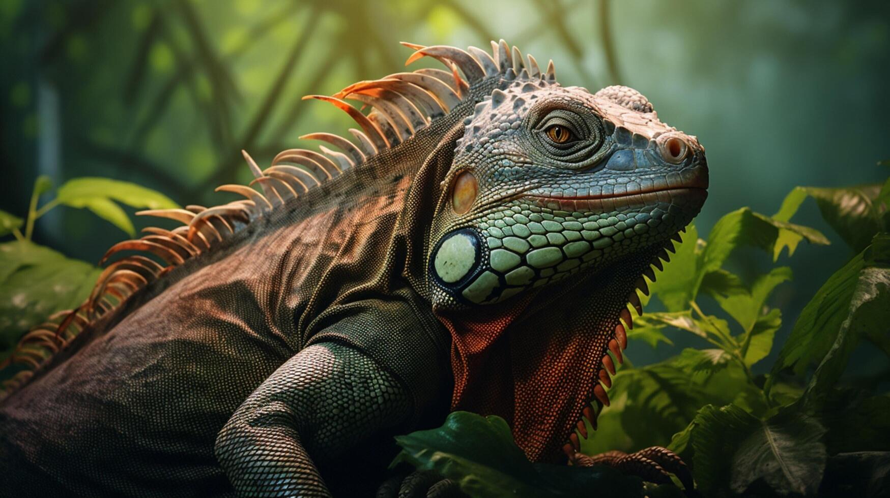 AI generated iguana high quality image photo