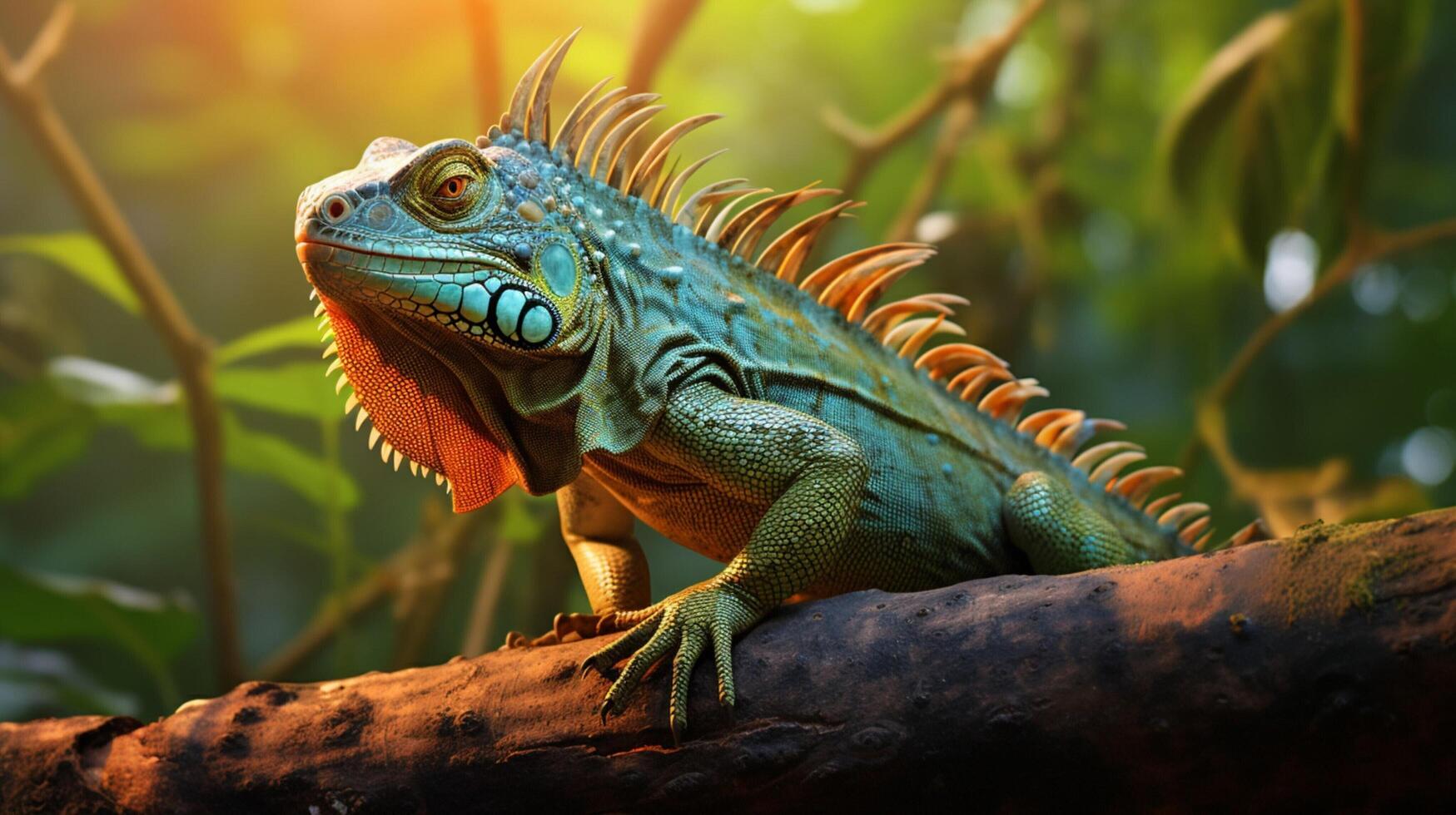 AI generated iguana high quality image photo