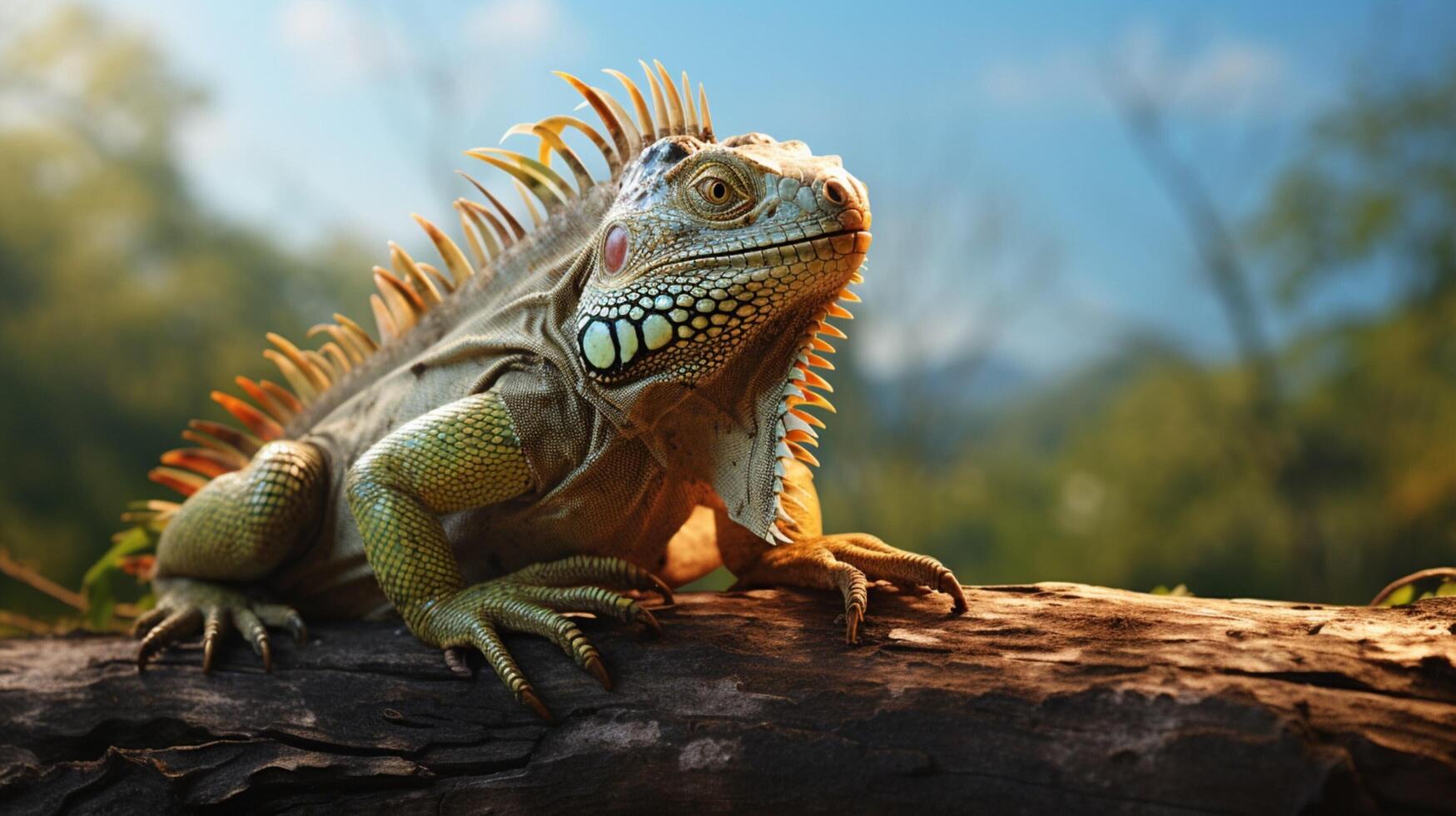 AI generated iguana high quality image photo