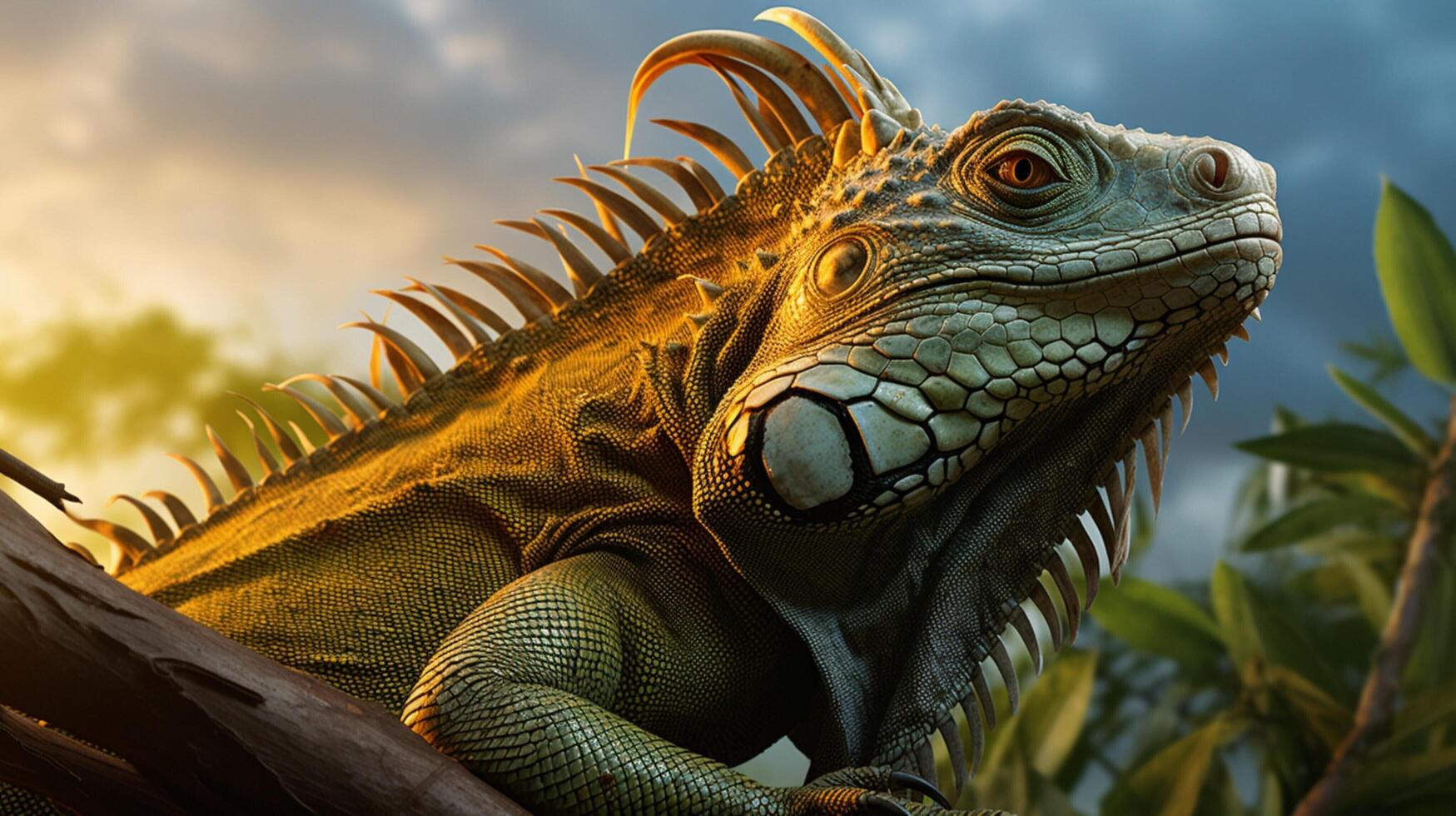 AI generated iguana high quality image photo