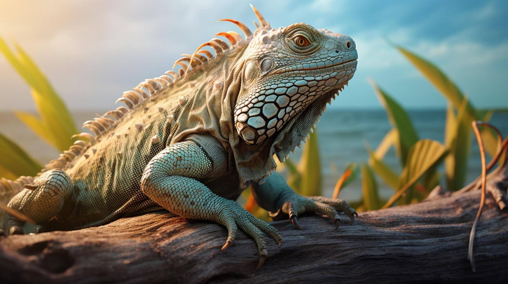 AI generated iguana high quality image photo