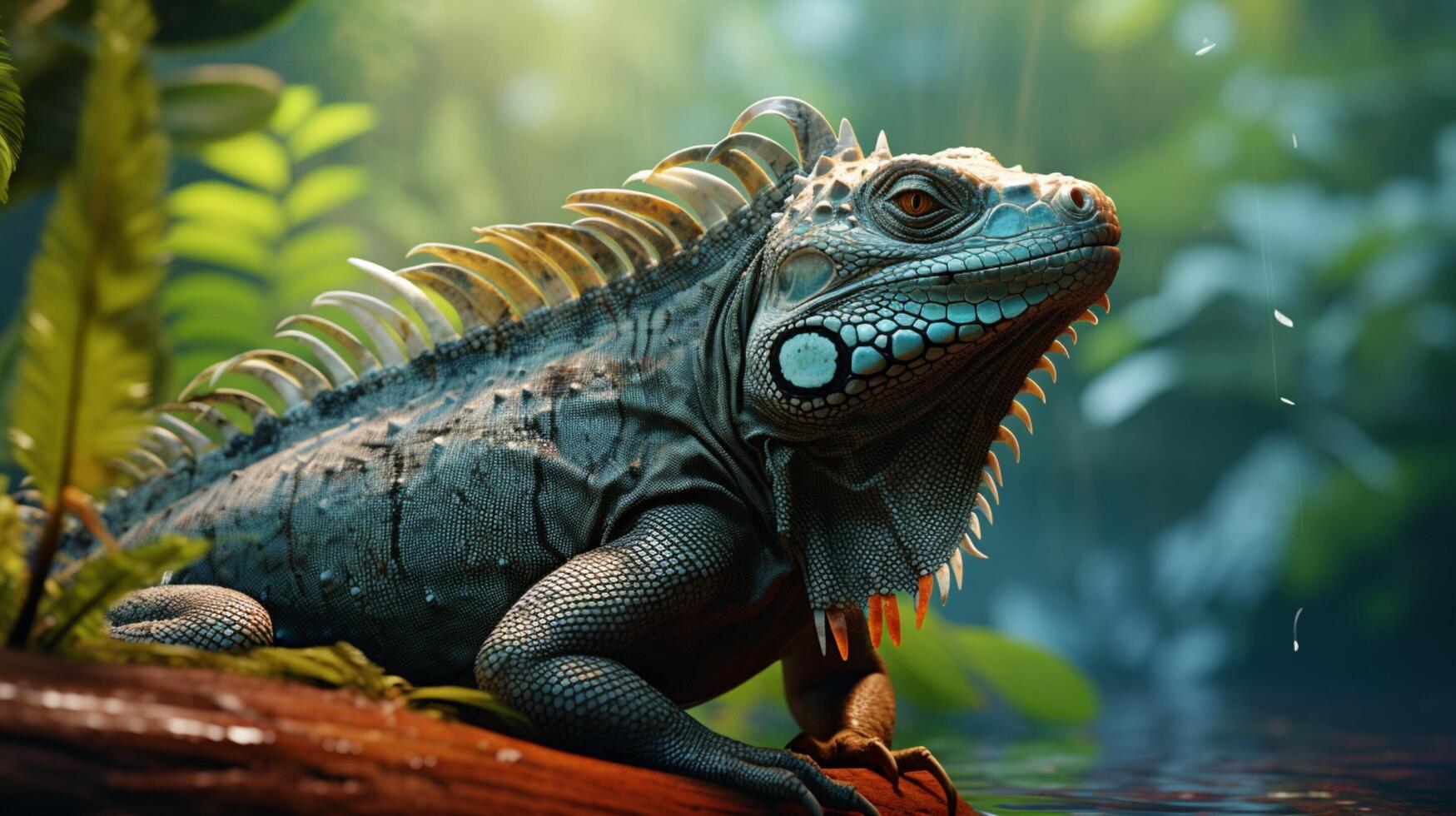 AI generated iguana high quality image photo